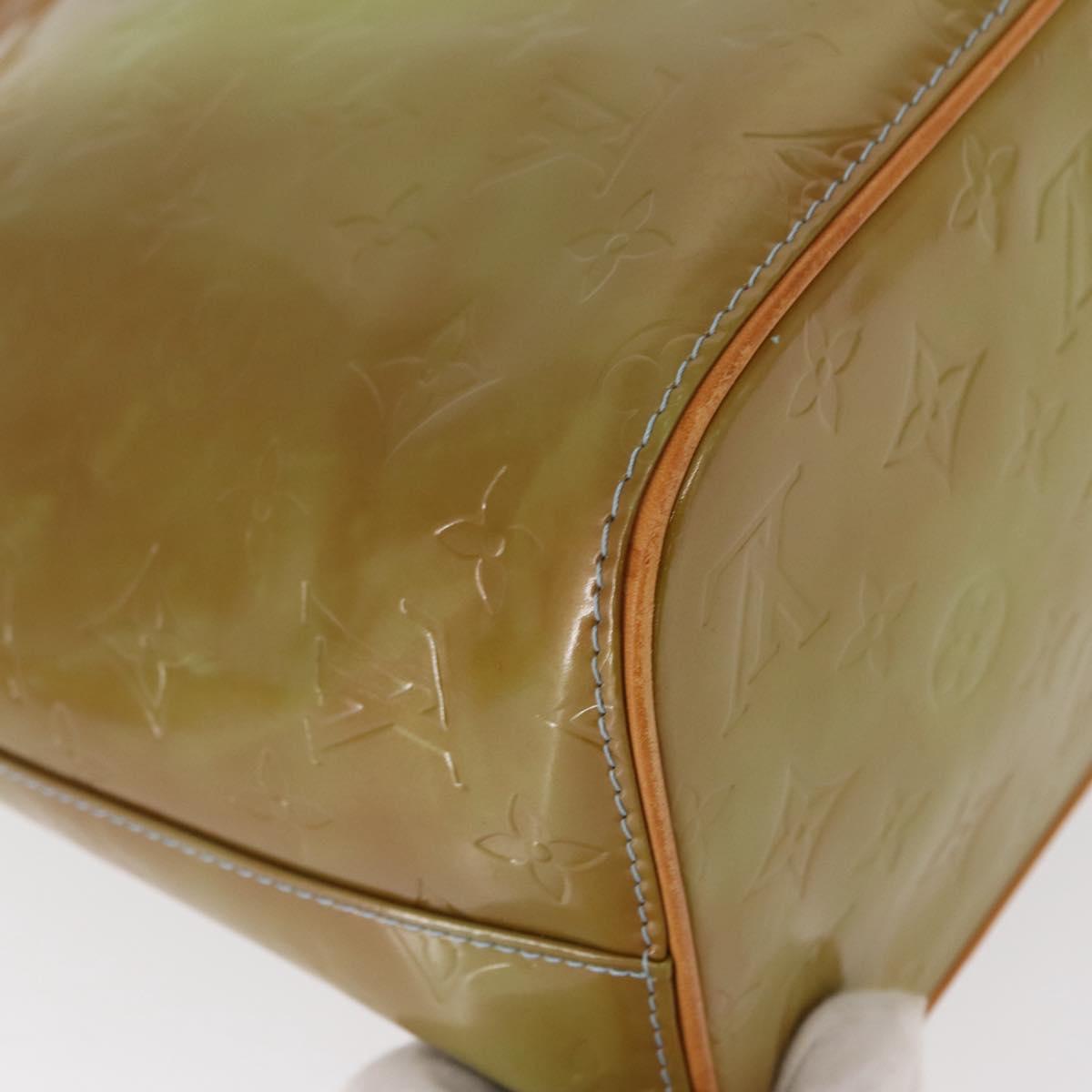 LOUIS VUITTON Monogram Vernis Houston Hand Bag Baby Blue M91005 LV Auth 154838