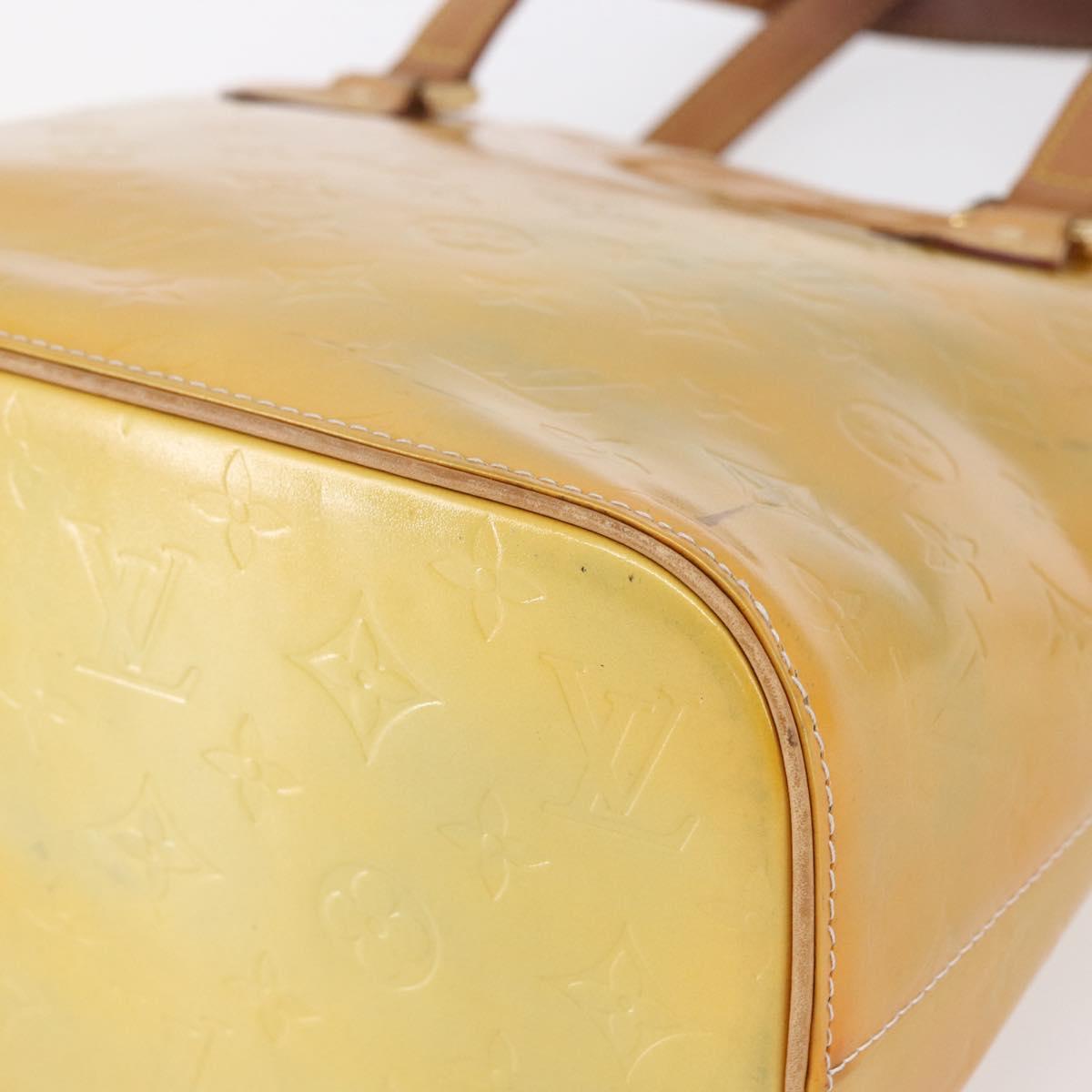 LOUIS VUITTON Monogram Vernis Houston Hand Bag Gris M91053 LV Auth 154839