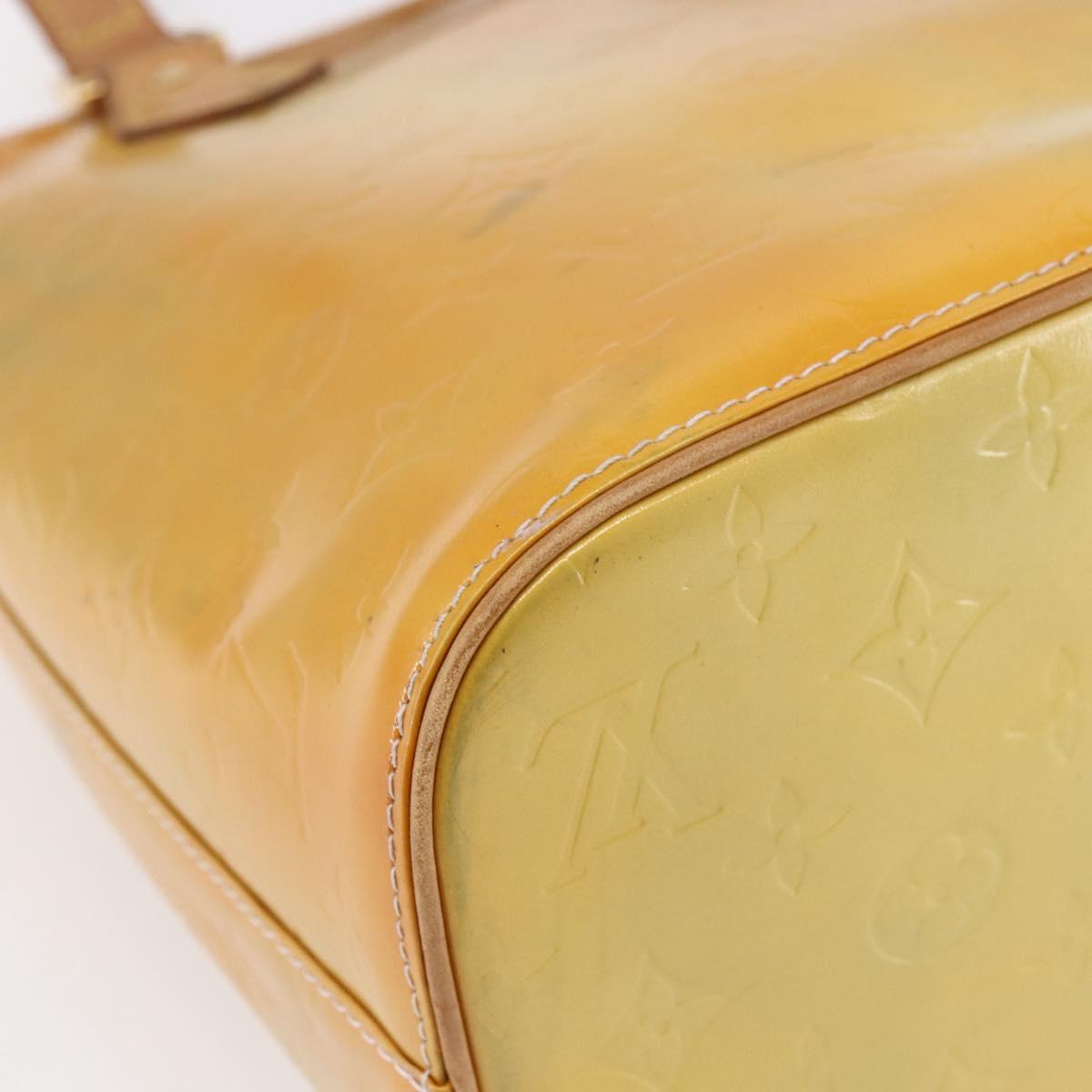 LOUIS VUITTON Monogram Vernis Houston Hand Bag Gris M91053 LV Auth 154839