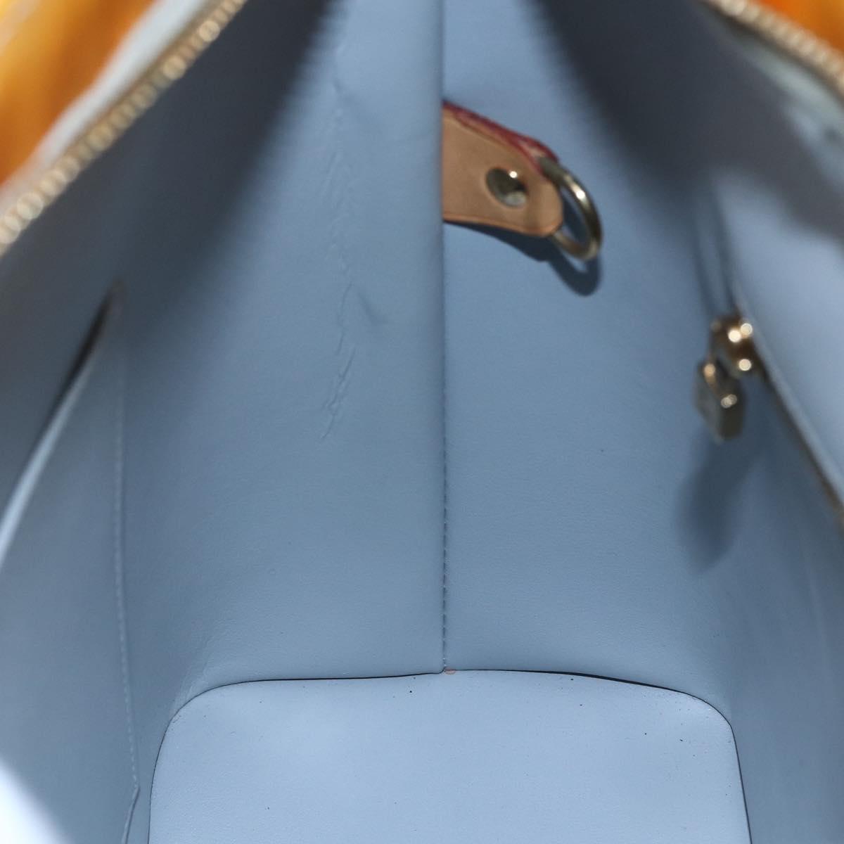 LOUIS VUITTON Monogram Vernis Houston Hand Bag Gris M91053 LV Auth 154839