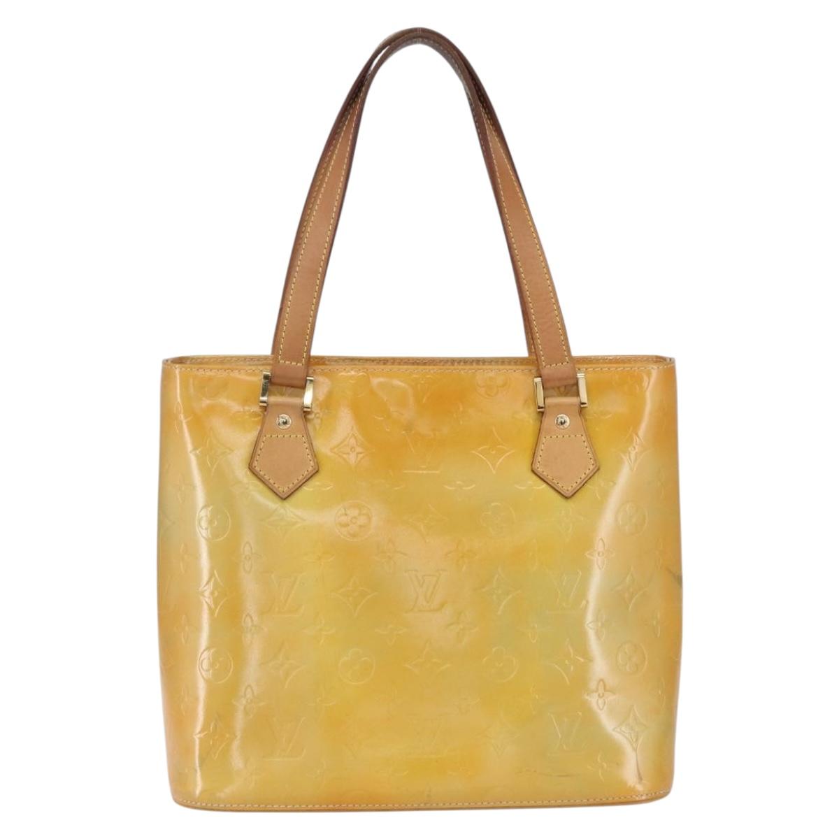 LOUIS VUITTON Monogram Vernis Houston Hand Bag Gris M91053 LV Auth 154839