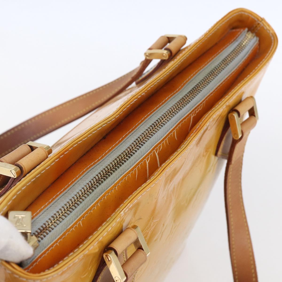 LOUIS VUITTON Monogram Vernis Houston Hand Bag Gris M91053 LV Auth 154839