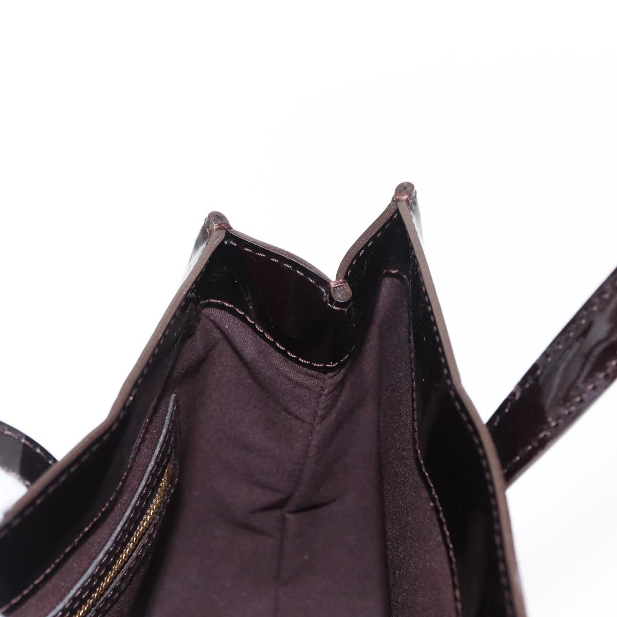 LOUIS VUITTON Monogram Vernis Wilshire PM Hand Bag Amarante M93641 Auth 154841