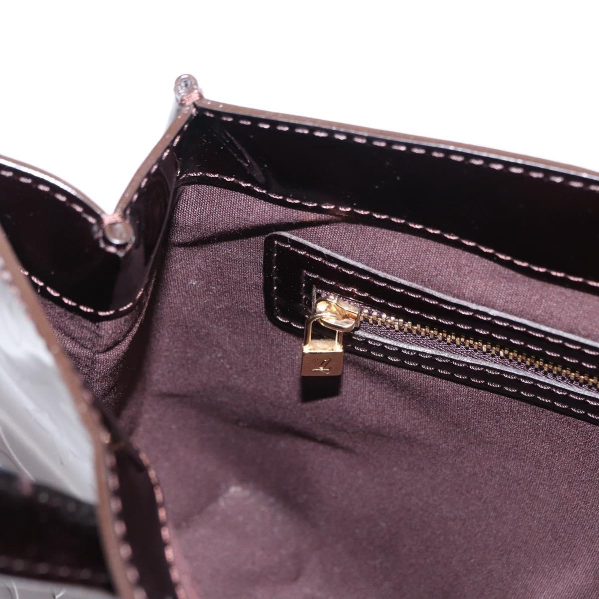 LOUIS VUITTON Monogram Vernis Wilshire PM Hand Bag Amarante M93641 Auth 154841