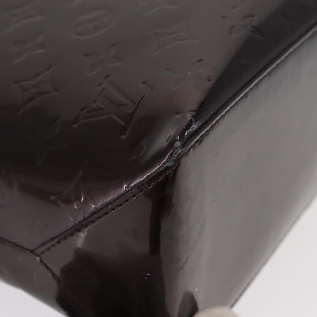 LOUIS VUITTON Monogram Vernis Wilshire MM Hand Bag Amarante M91645 Auth 154842