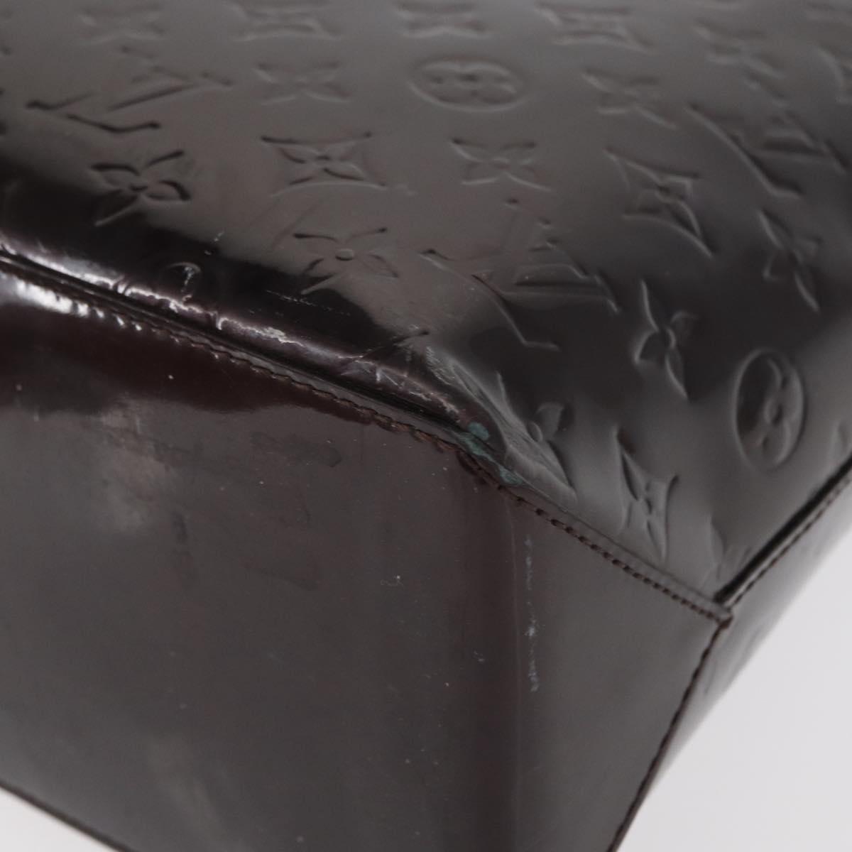 LOUIS VUITTON Monogram Vernis Wilshire MM Hand Bag Amarante M91645 Auth 154842