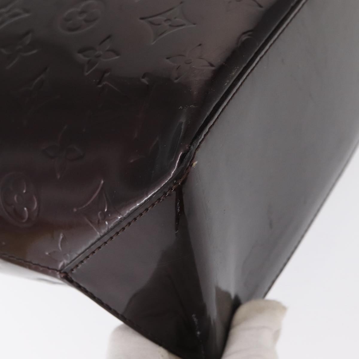 LOUIS VUITTON Monogram Vernis Wilshire MM Hand Bag Amarante M91645 Auth 154842