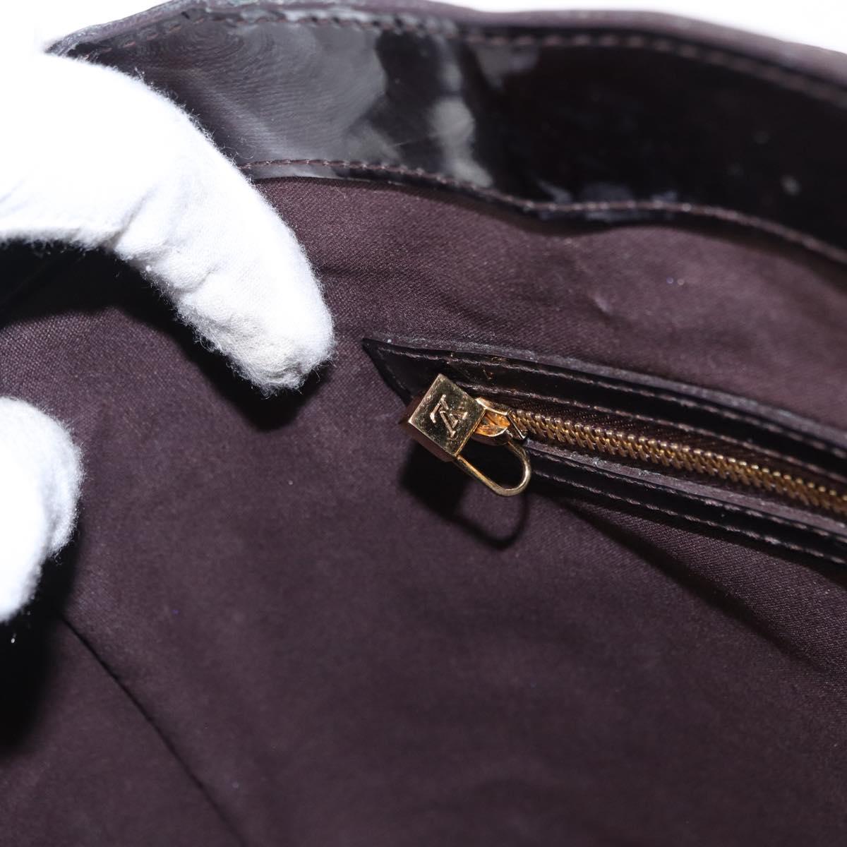 LOUIS VUITTON Monogram Vernis Wilshire MM Hand Bag Amarante M91645 Auth 154842