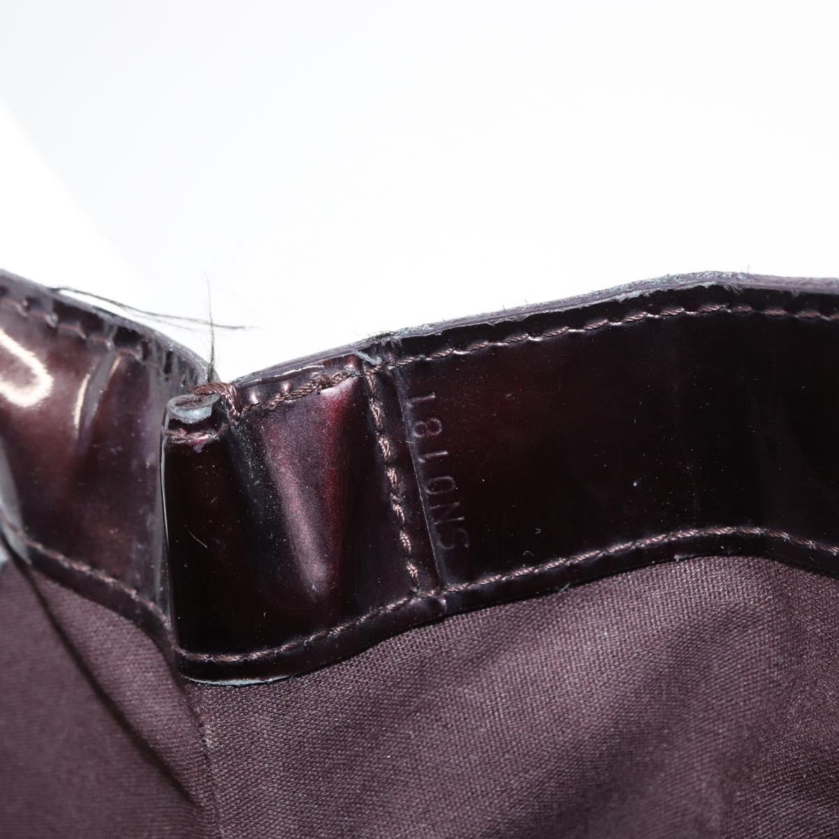 LOUIS VUITTON Monogram Vernis Wilshire MM Hand Bag Amarante M91645 Auth 154842