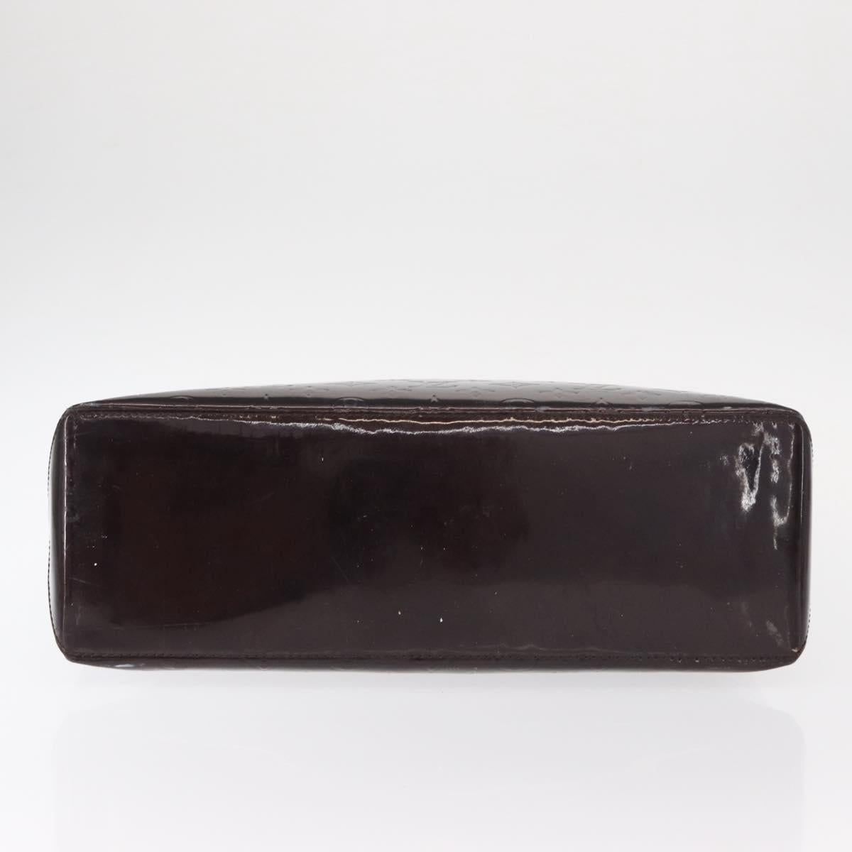 LOUIS VUITTON Monogram Vernis Wilshire MM Hand Bag Amarante M91645 Auth 154842