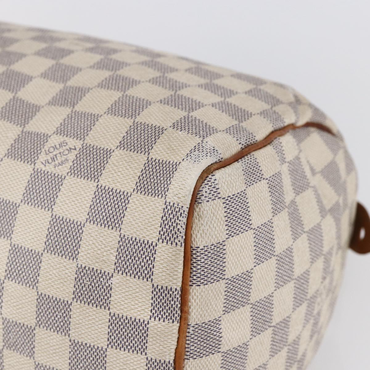 LOUIS VUITTON Damier Azur Speedy 30 Hand Bag N41533 LV Auth 154845