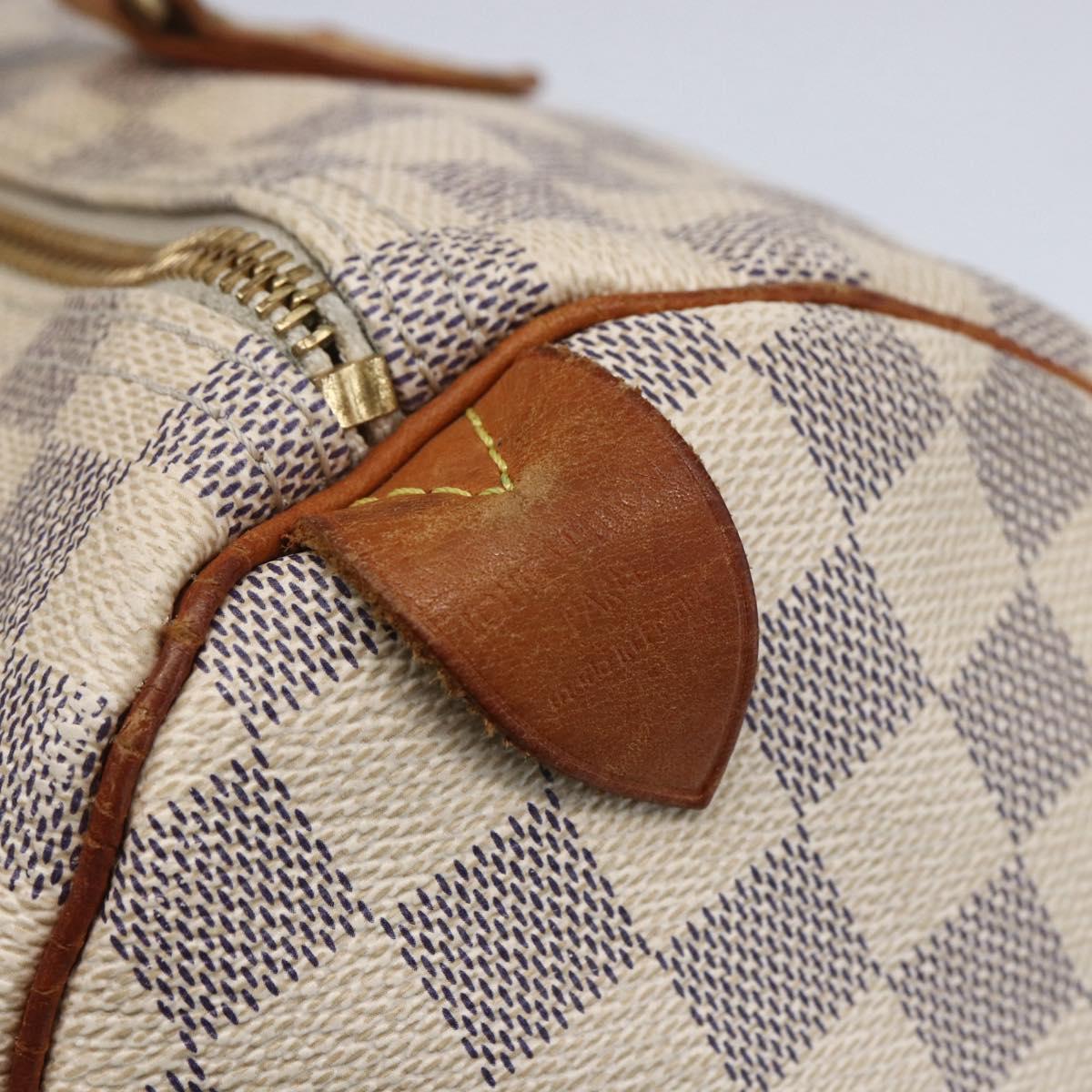 LOUIS VUITTON Damier Azur Speedy 30 Hand Bag N41533 LV Auth 154845