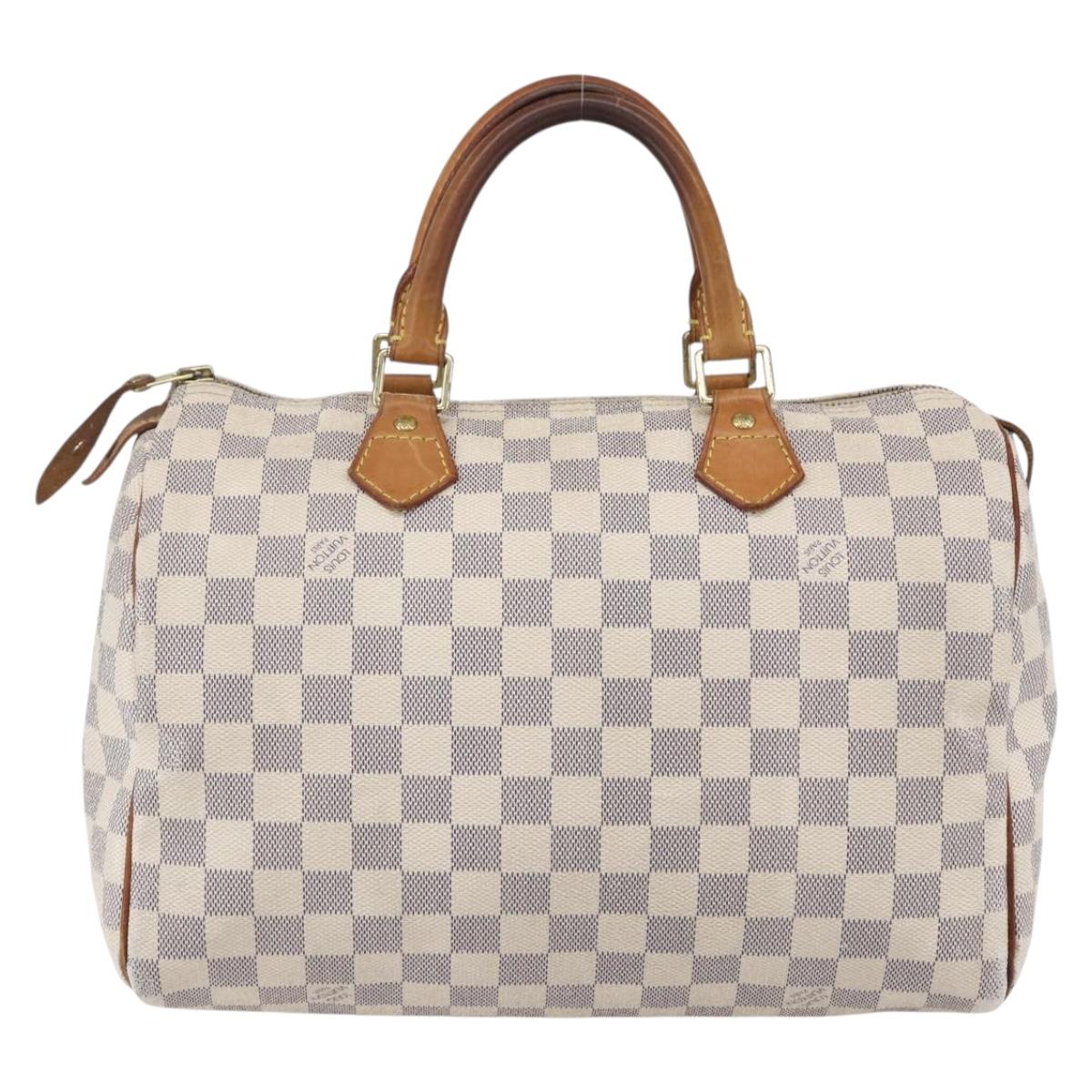 LOUIS VUITTON Damier Azur Speedy 30 Hand Bag N41533 LV Auth 154845