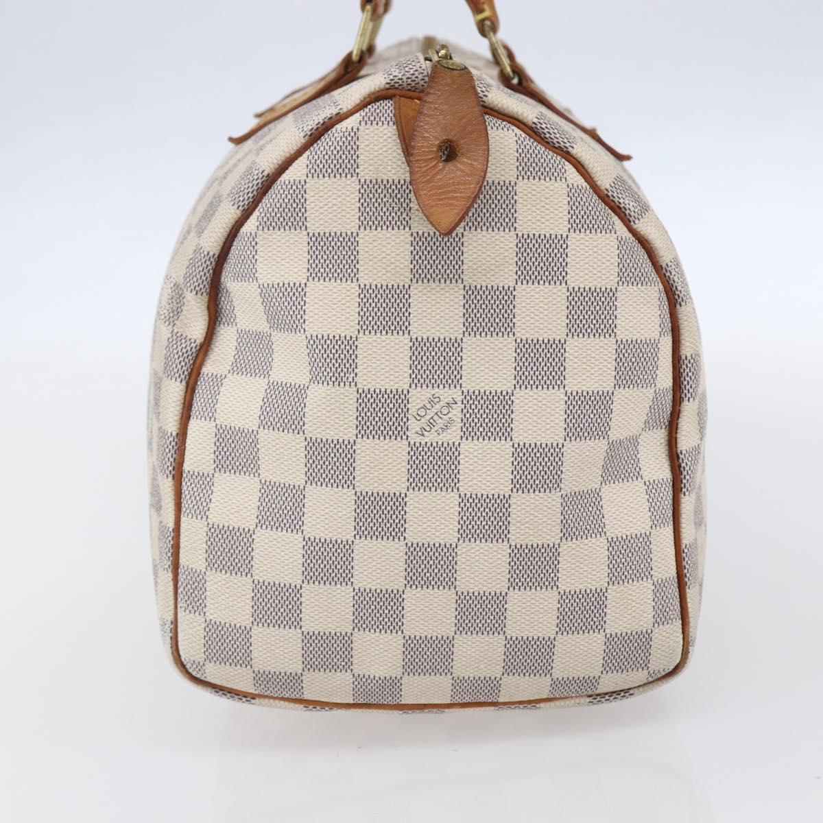 LOUIS VUITTON Damier Azur Speedy 30 Hand Bag N41533 LV Auth 154845