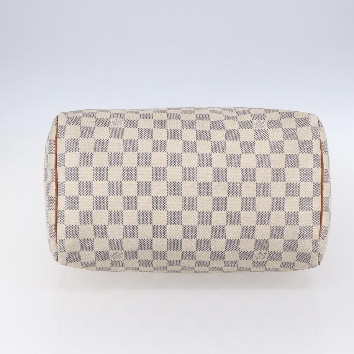 LOUIS VUITTON Damier Azur Speedy 30 Hand Bag N41533 LV Auth 154845