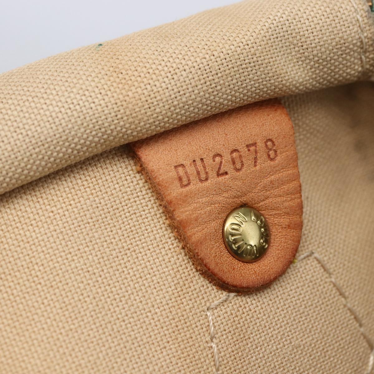 LOUIS VUITTON Damier Azur Speedy 35 Hand Bag N41535 LV Auth 154846