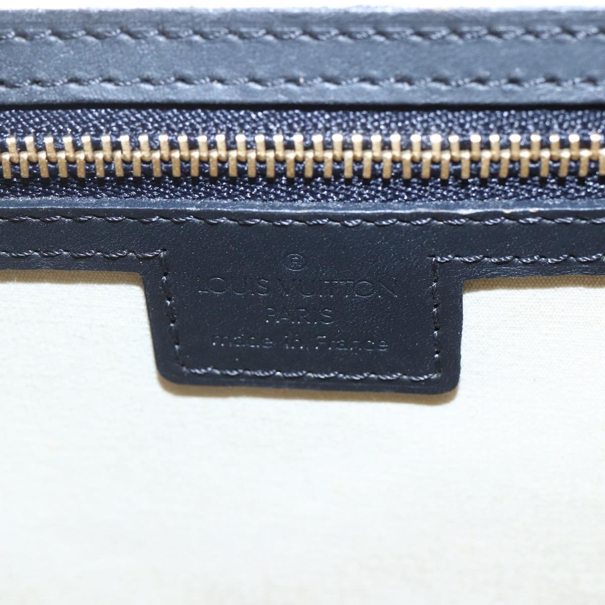 LOUIS VUITTON Monogram Mini Josephine GM Hand Bag Blue M92211 LV Auth 154847