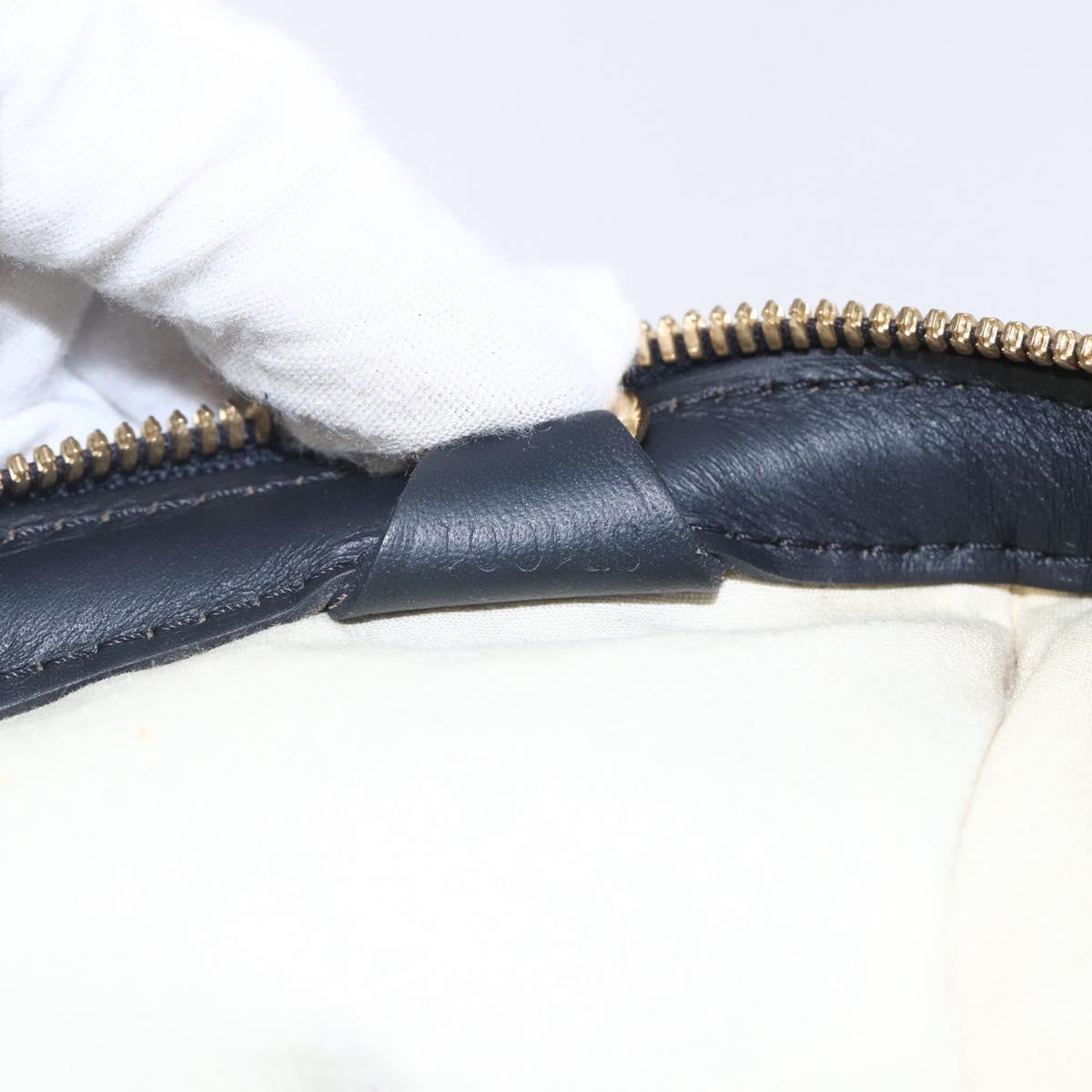 LOUIS VUITTON Monogram Mini Josephine GM Hand Bag Blue M92211 LV Auth 154847