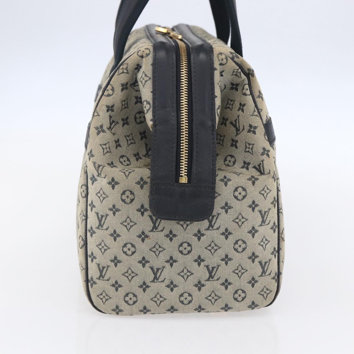 LOUIS VUITTON Monogram Mini Josephine GM Hand Bag Blue M92211 LV Auth 154847