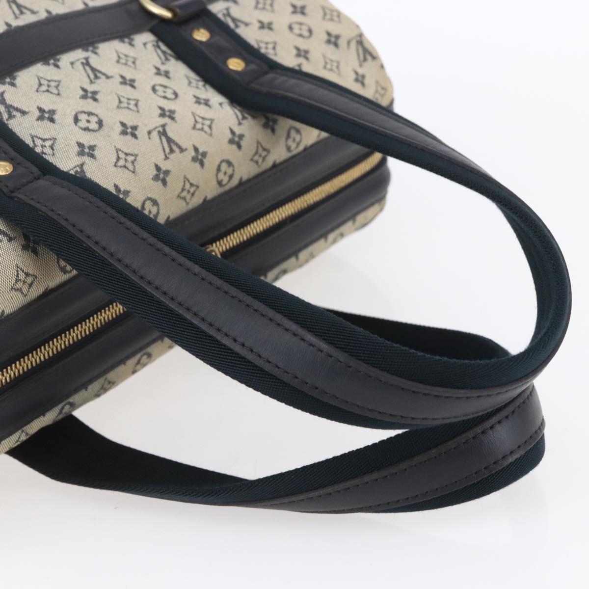 LOUIS VUITTON Monogram Mini Josephine GM Hand Bag Blue M92211 LV Auth 154847