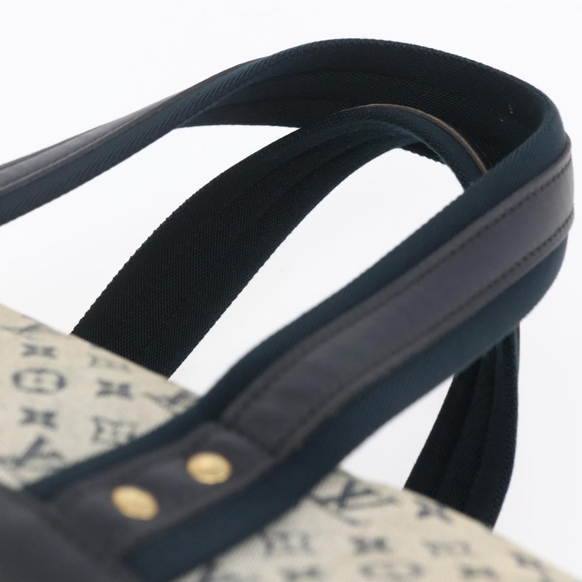 LOUIS VUITTON Monogram Mini Josephine GM Hand Bag Blue M92211 LV Auth 154847