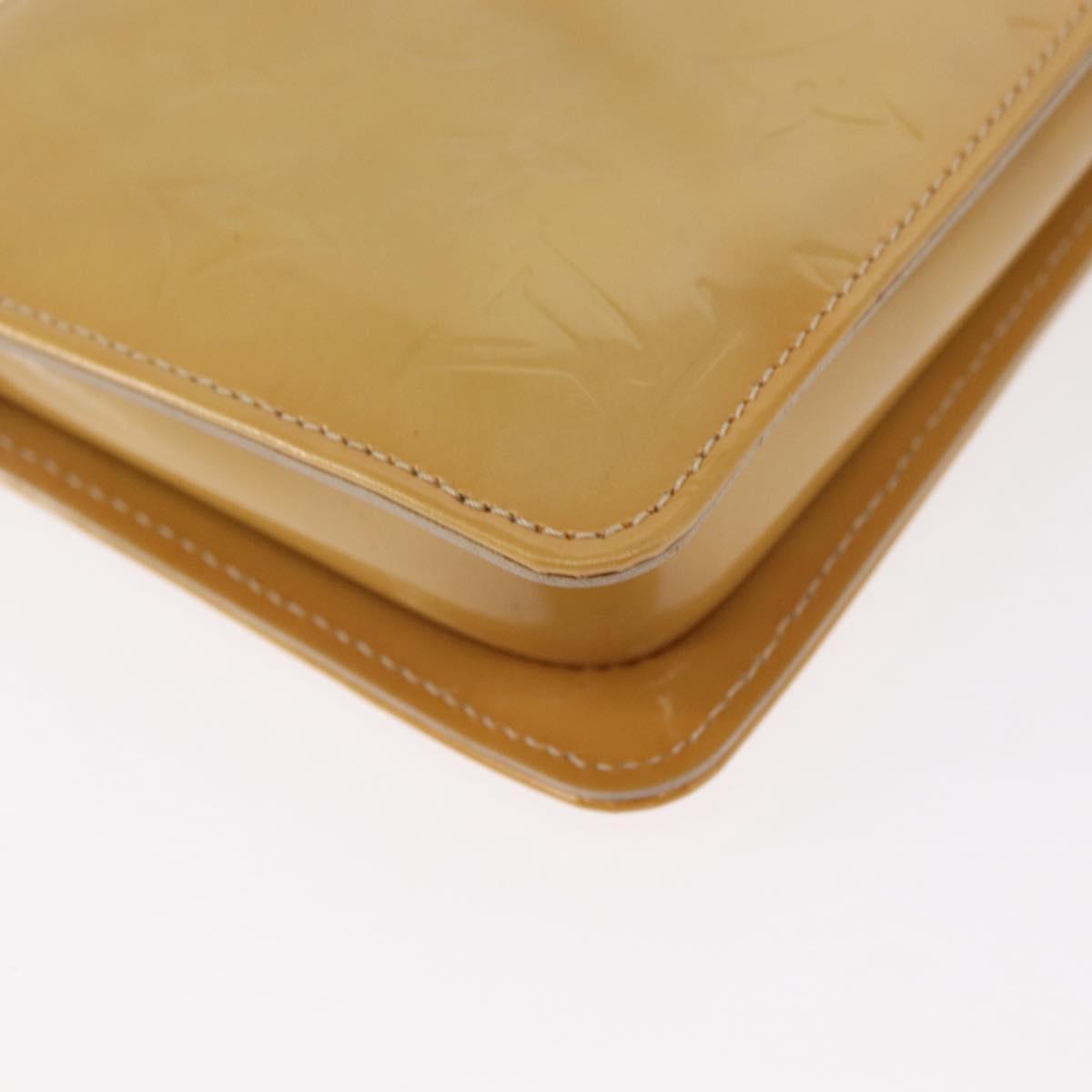 LOUIS VUITTON Monogram Vernis Lexington Accessory Pouch Beige M91010 Auth 154850