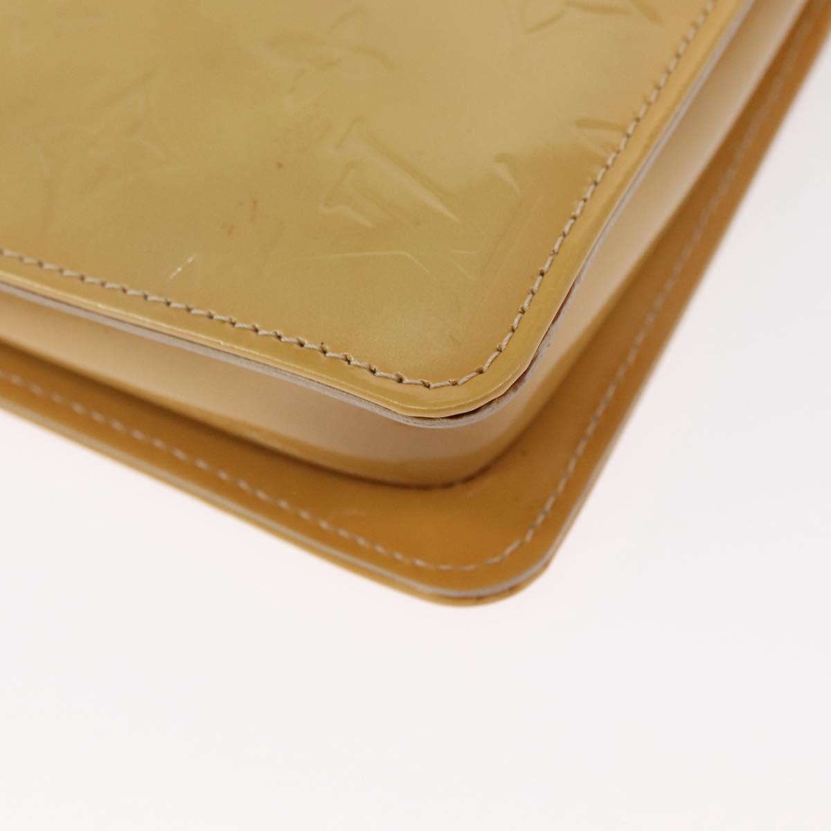 LOUIS VUITTON Monogram Vernis Lexington Accessory Pouch Beige M91010 Auth 154850