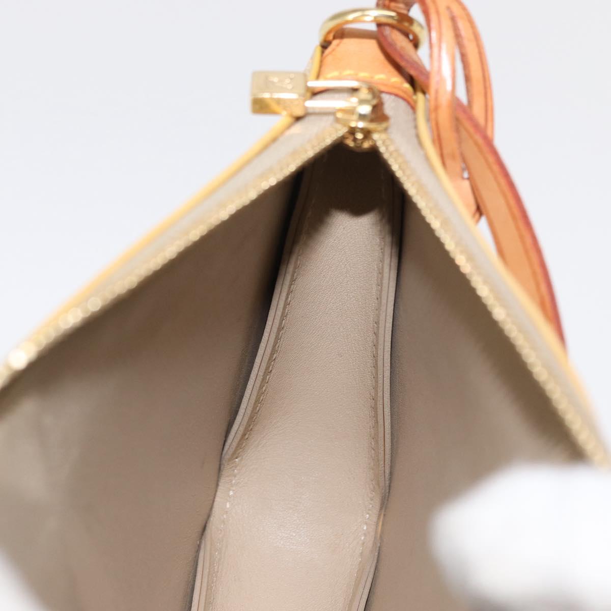 LOUIS VUITTON Monogram Vernis Lexington Accessory Pouch Beige M91010 Auth 154850