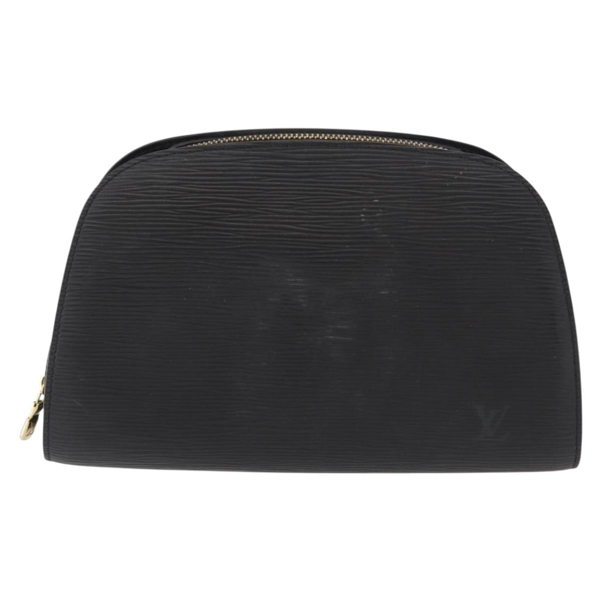 LOUIS VUITTON Epi Dauphine GM Cosmetic Pouch Black M48432 LV Auth 154852