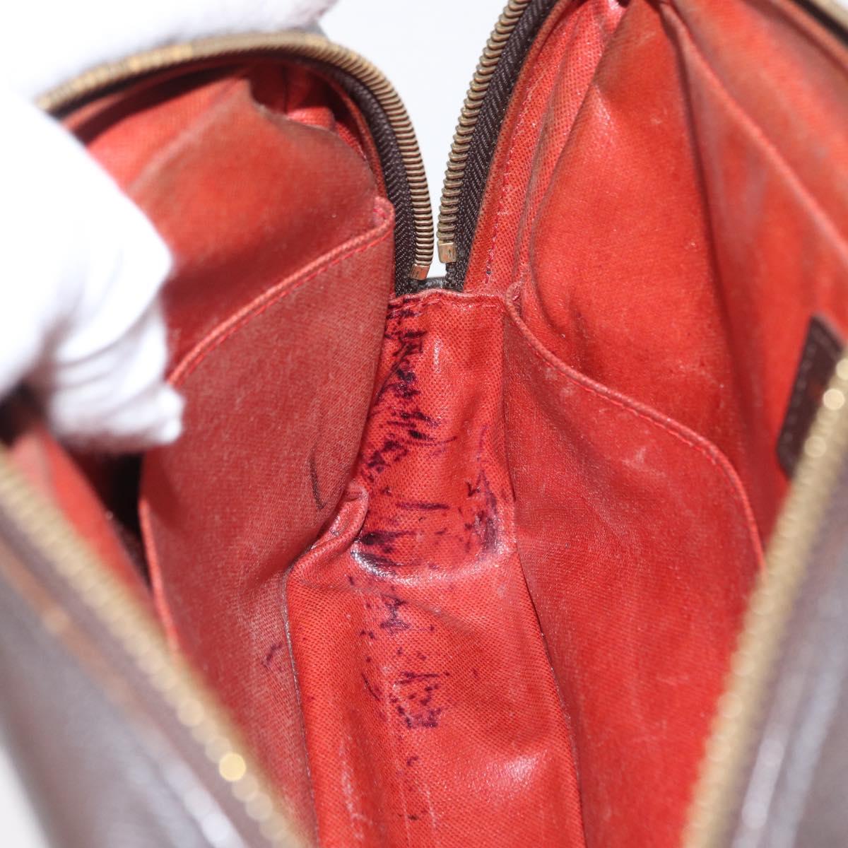 LOUIS VUITTON Damier Ebene Trousse Toilette 25 Clutch Bag N47624 LV Auth 154853