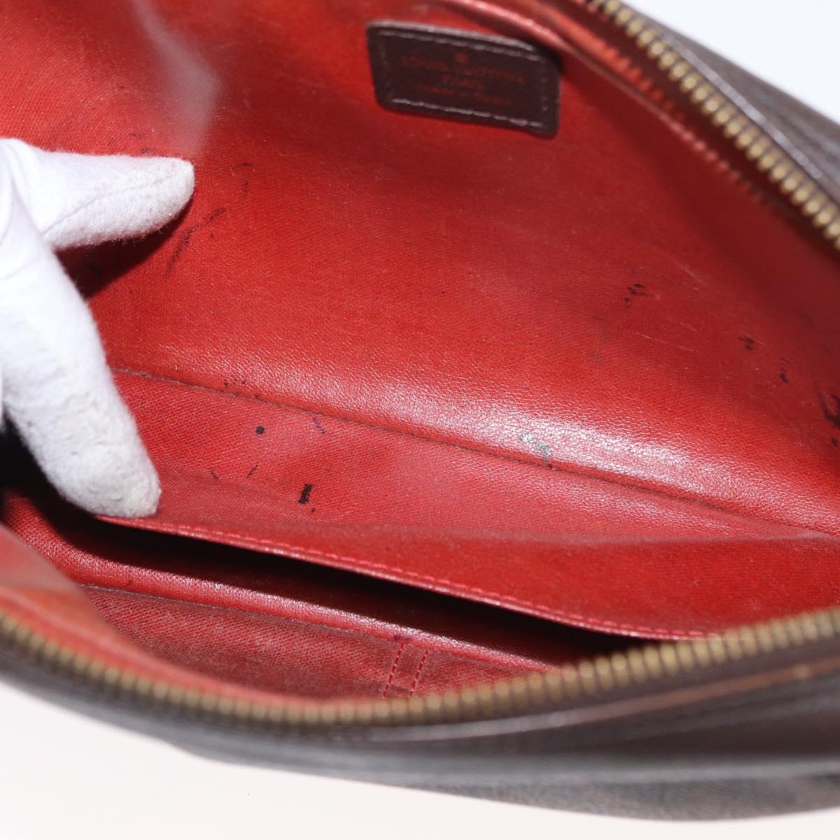 LOUIS VUITTON Damier Ebene Trousse Toilette 25 Clutch Bag N47624 LV Auth 154853