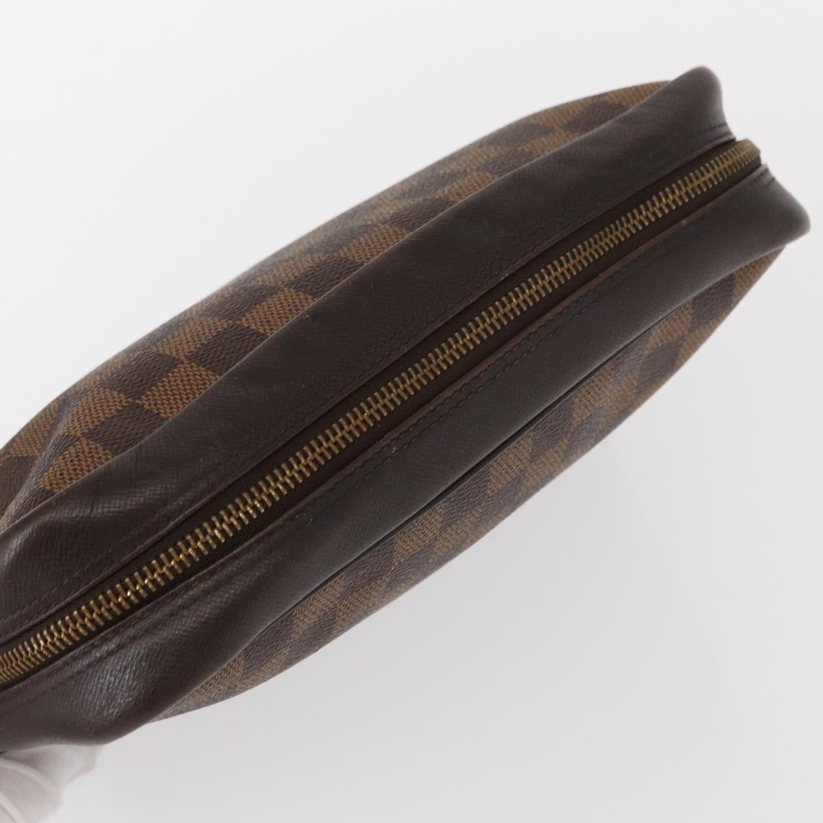 LOUIS VUITTON Damier Ebene Trousse Toilette 25 Clutch Bag N47624 LV Auth 154853