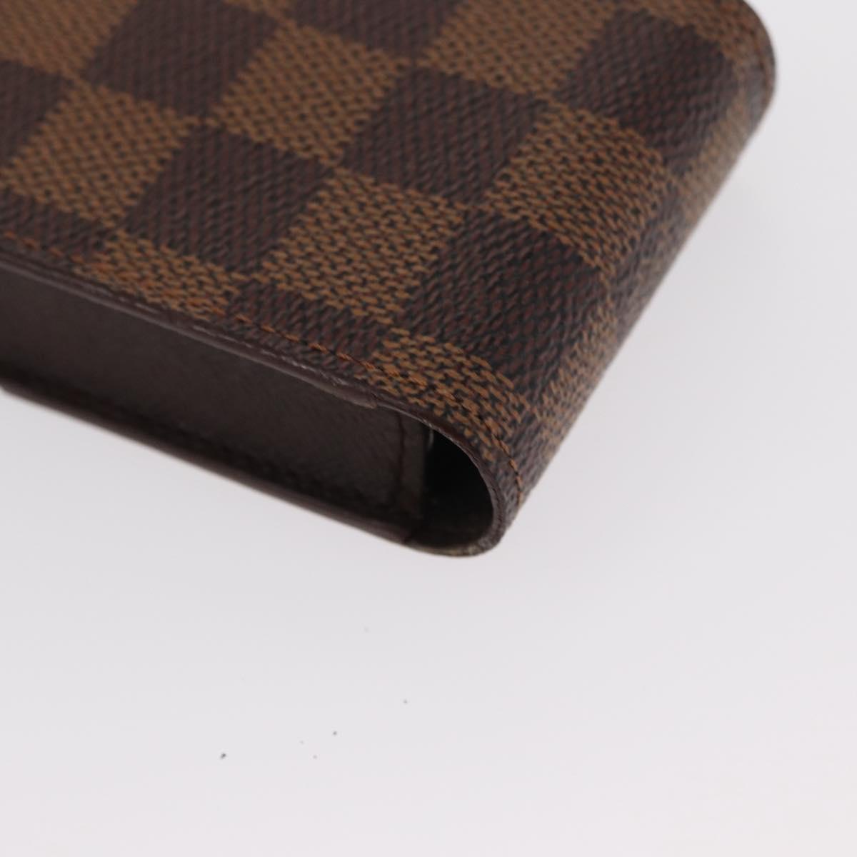 LOUIS VUITTON Damier Ebene Etui Cigarette Case N63024 LV Auth 154855