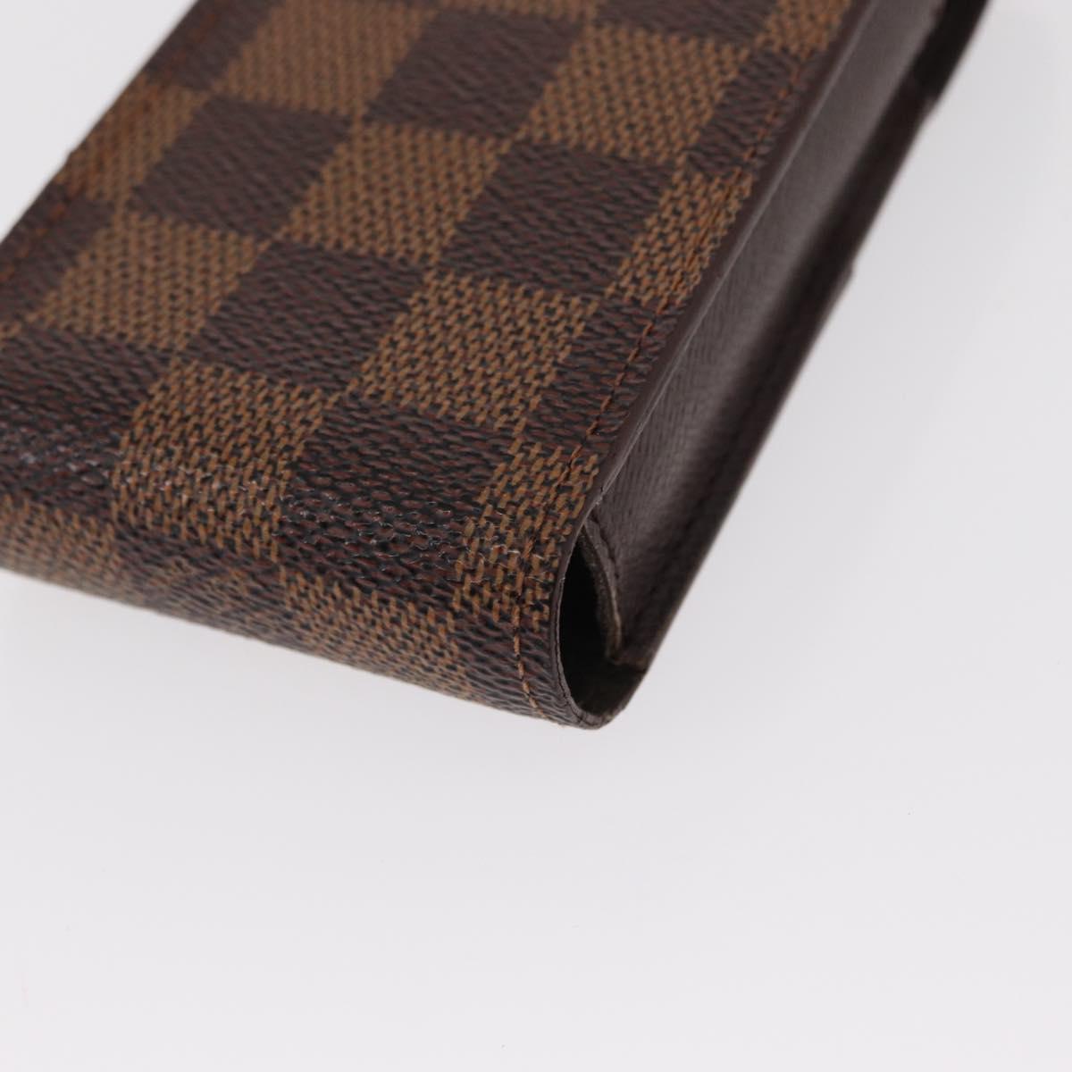 LOUIS VUITTON Damier Ebene Etui Cigarette Case N63024 LV Auth 154855