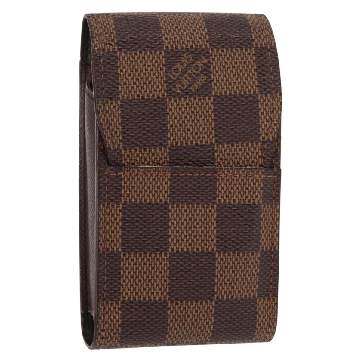 LOUIS VUITTON Damier Ebene Etui Cigarette Case N63024 LV Auth 154855
