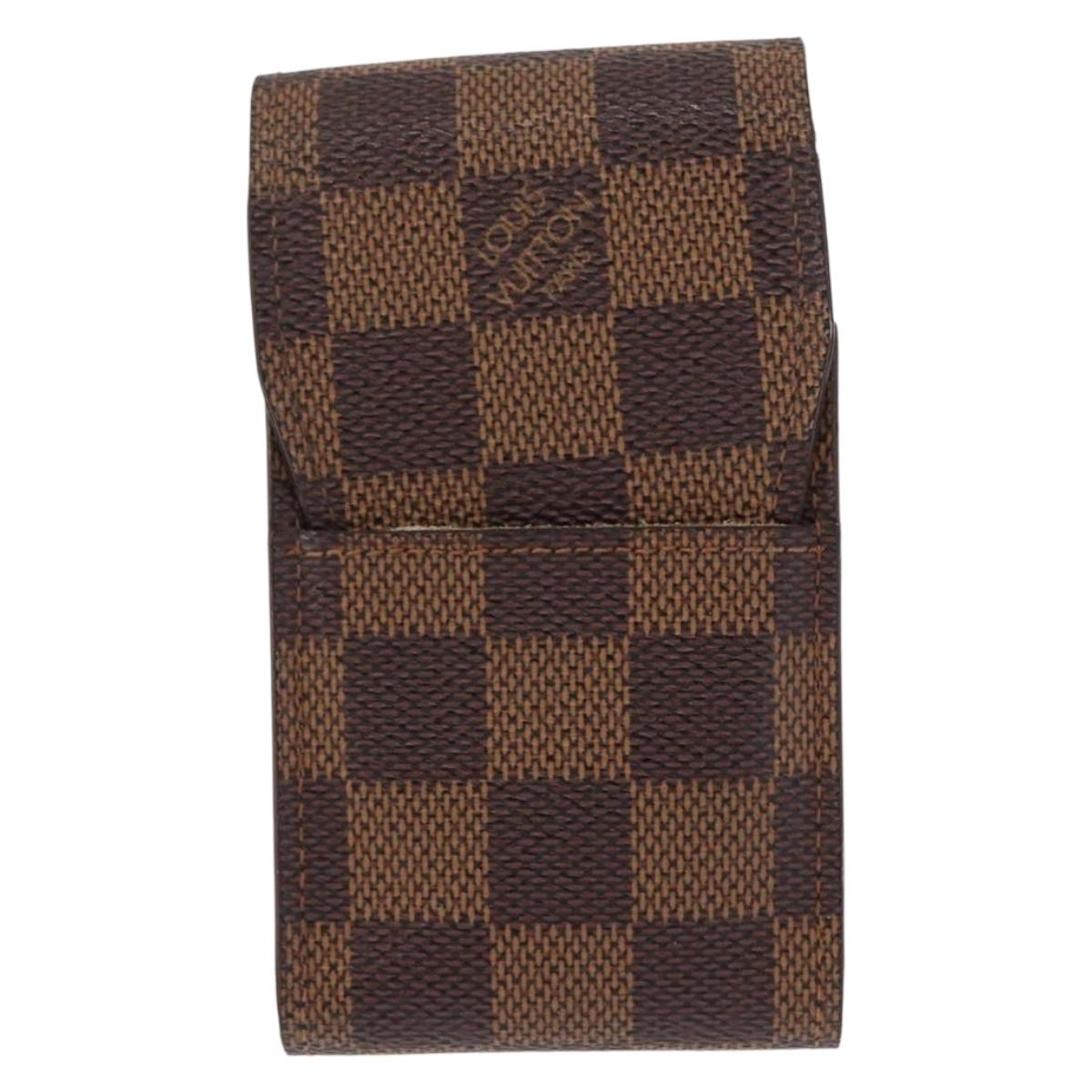 LOUIS VUITTON Damier Ebene Etui Cigarette Case N63024 LV Auth 154855