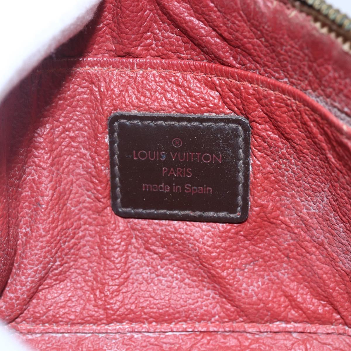 LOUIS VUITTON Damier Ebene Pochette Cosmetic PM Pouch N47516 LV Auth 154856