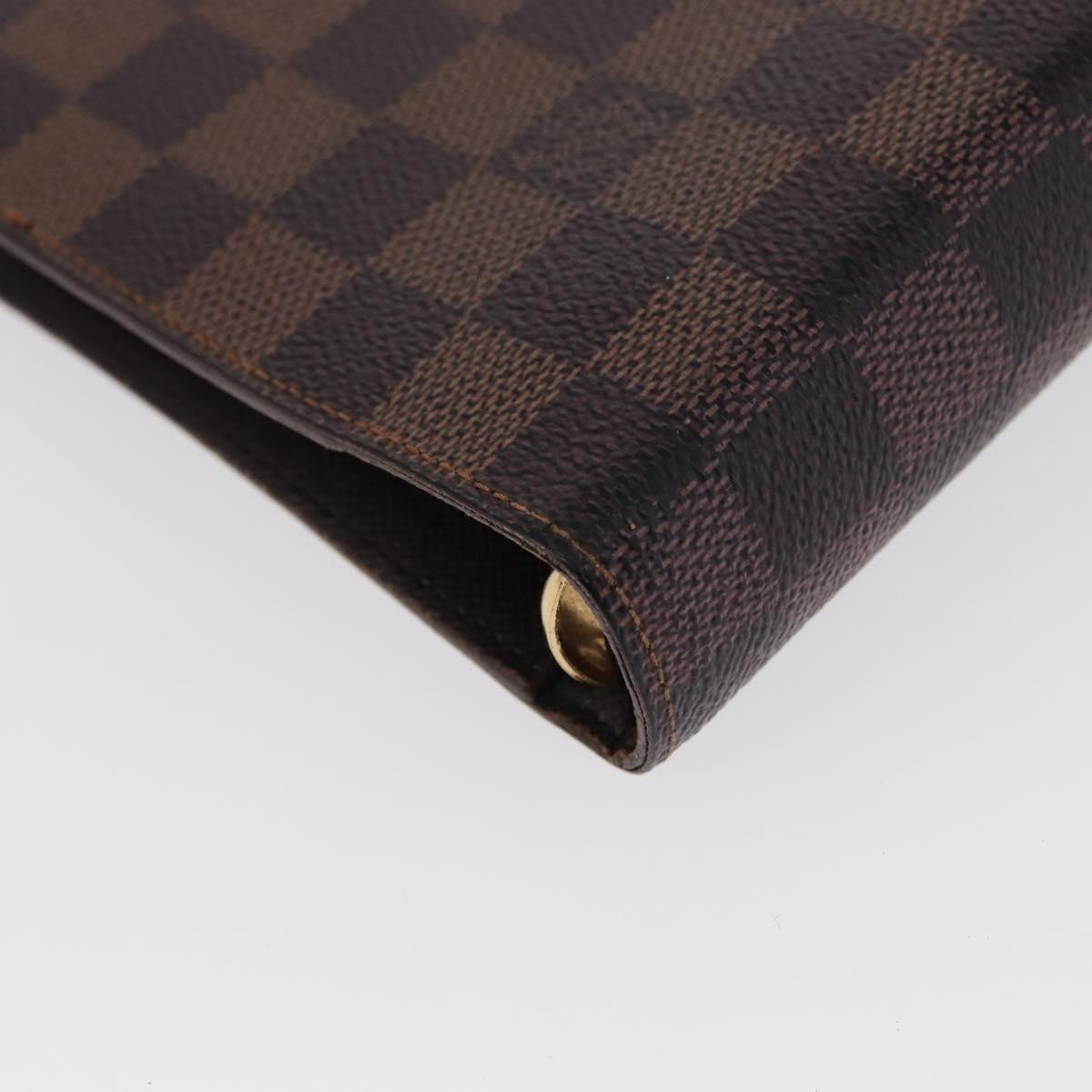 LOUIS VUITTON Damier Ebene Agenda MM Day Planner Cover R20240 LV Auth 154857