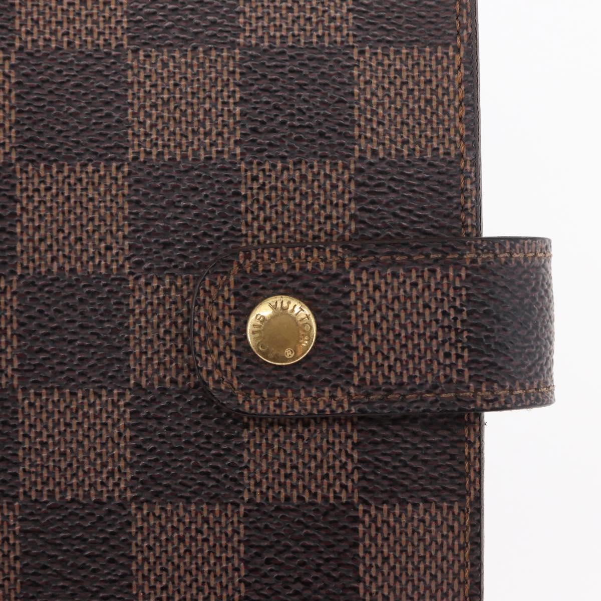 LOUIS VUITTON Damier Ebene Agenda MM Day Planner Cover R20240 LV Auth 154857