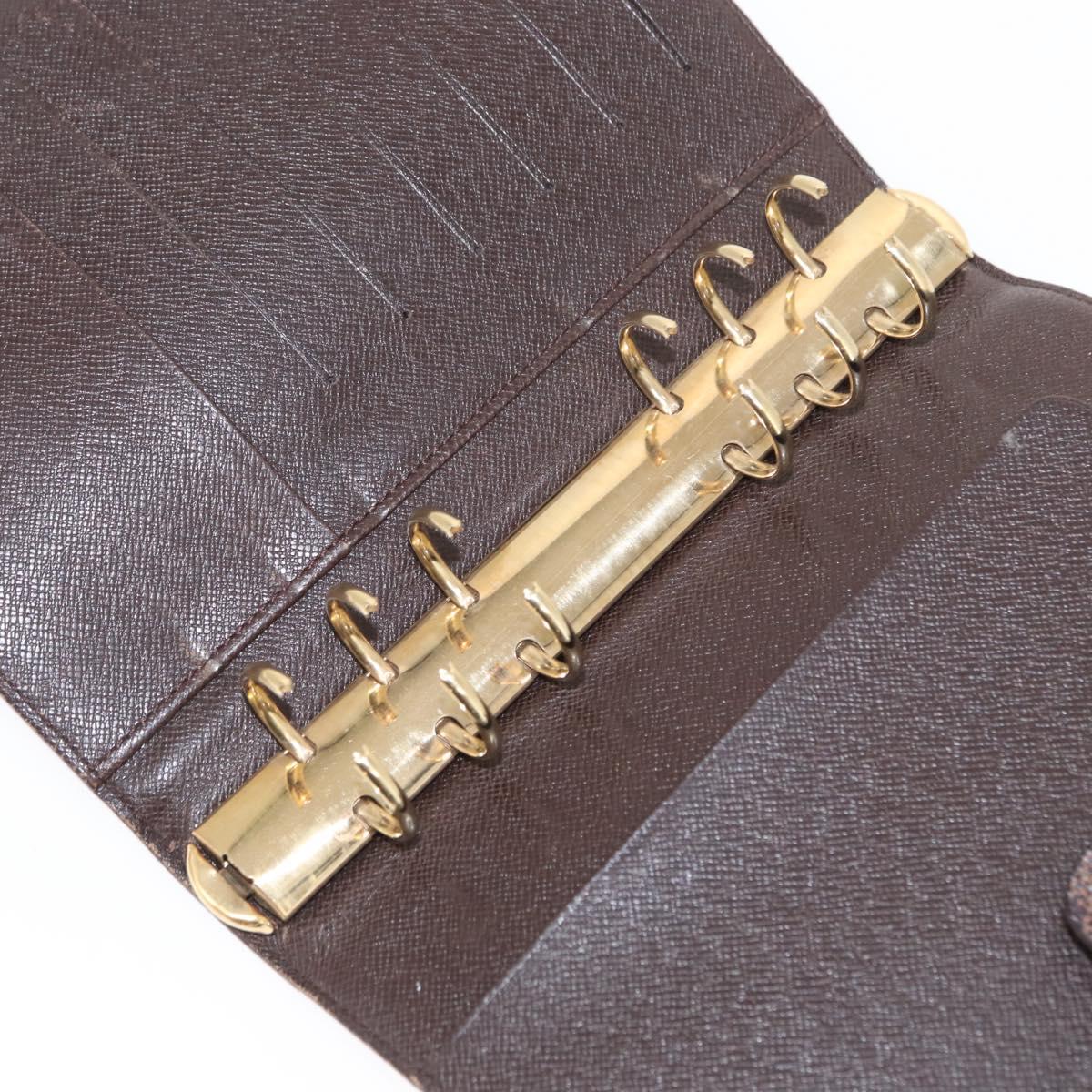 LOUIS VUITTON Damier Ebene Agenda MM Day Planner Cover R20240 LV Auth 154857