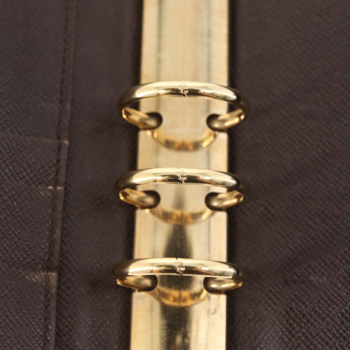 LOUIS VUITTON Damier Ebene Agenda MM Day Planner Cover R20240 LV Auth 154857