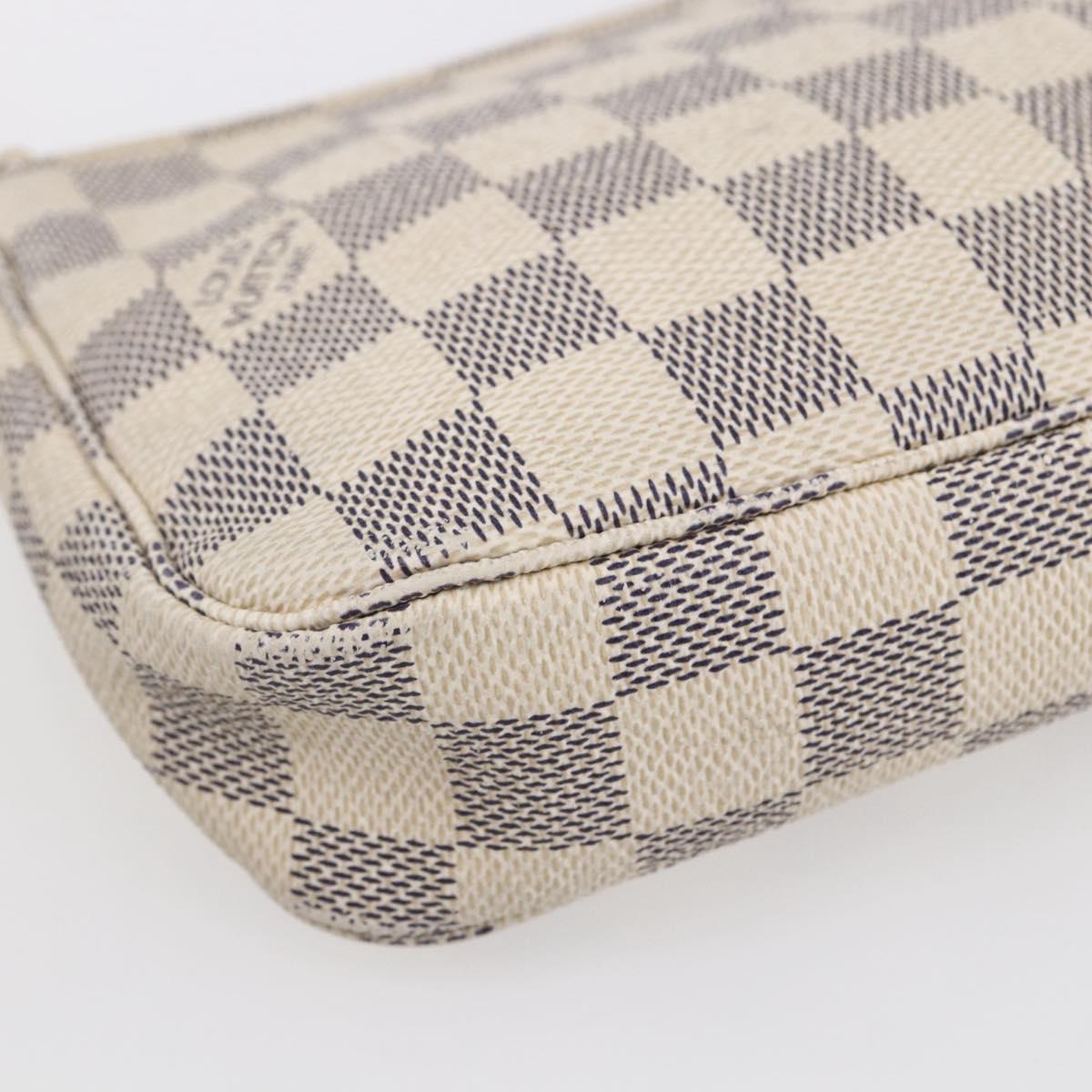 LOUIS VUITTON Damier Azur Pochette Accessoires Pouch N51986 LV Auth 154858