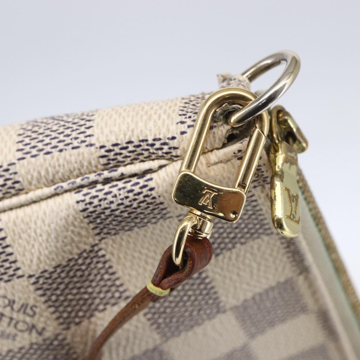 LOUIS VUITTON Damier Azur Pochette Accessoires Pouch N51986 LV Auth 154858