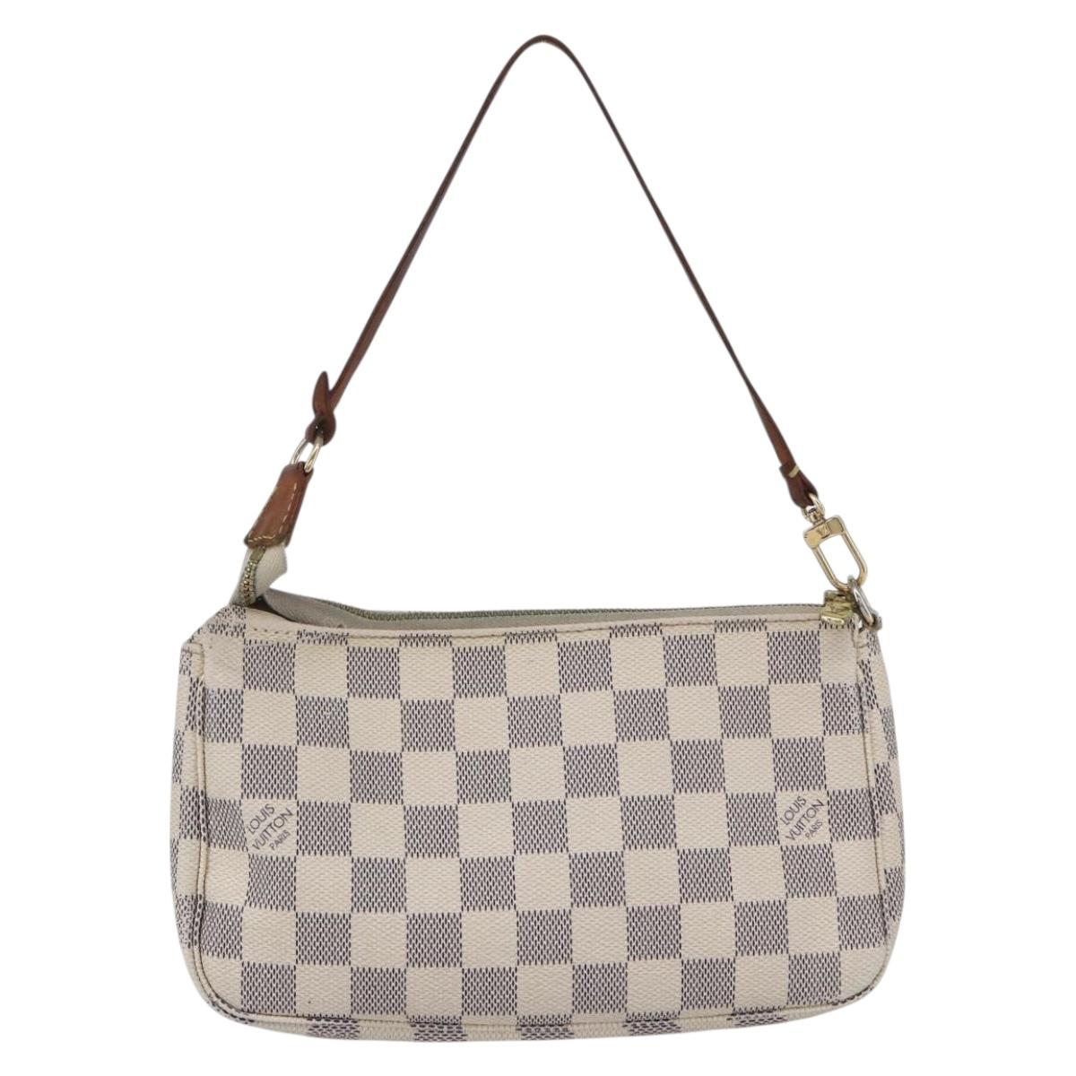 LOUIS VUITTON Damier Azur Pochette Accessoires Pouch N51986 LV Auth 154858