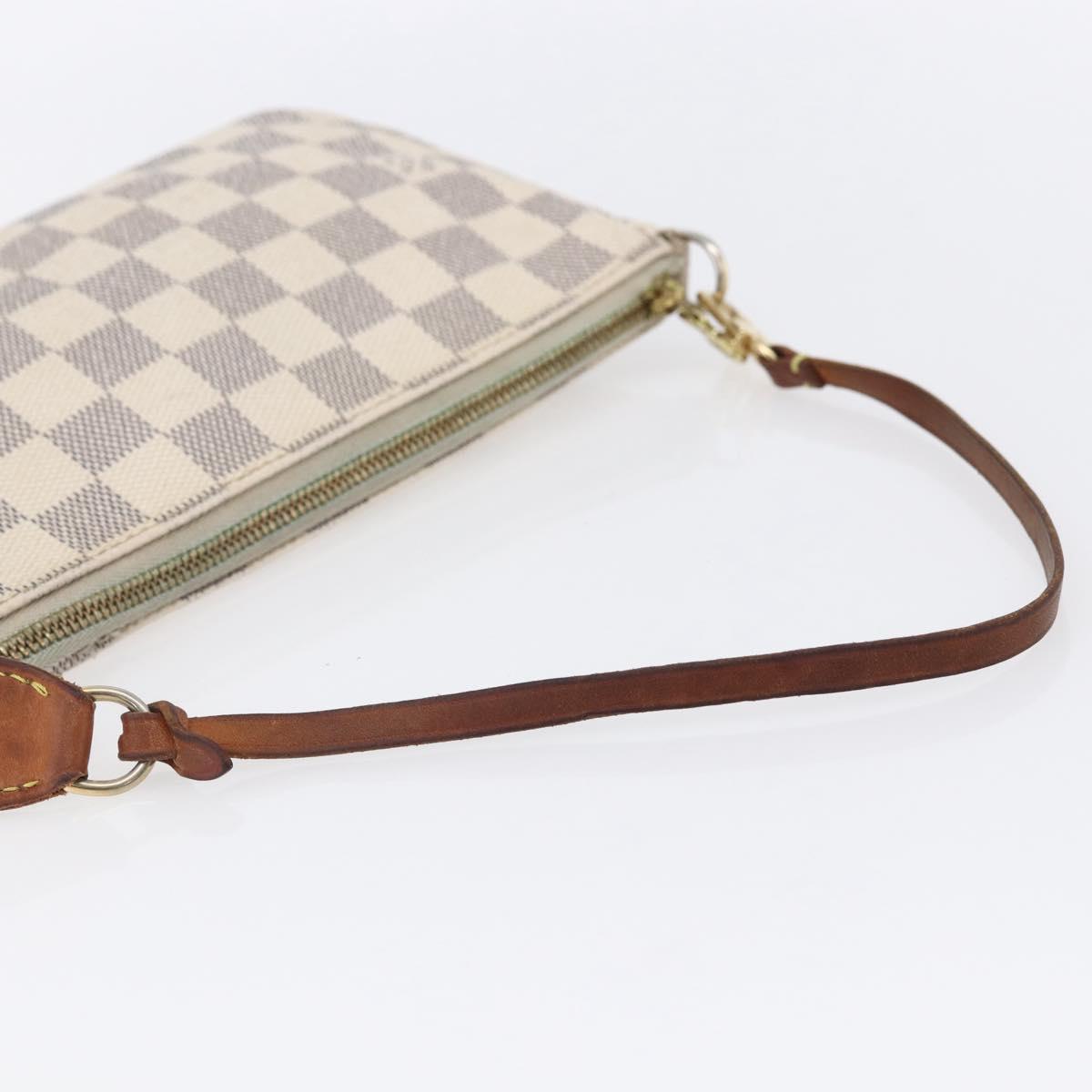 LOUIS VUITTON Damier Azur Pochette Accessoires Pouch N51986 LV Auth 154858