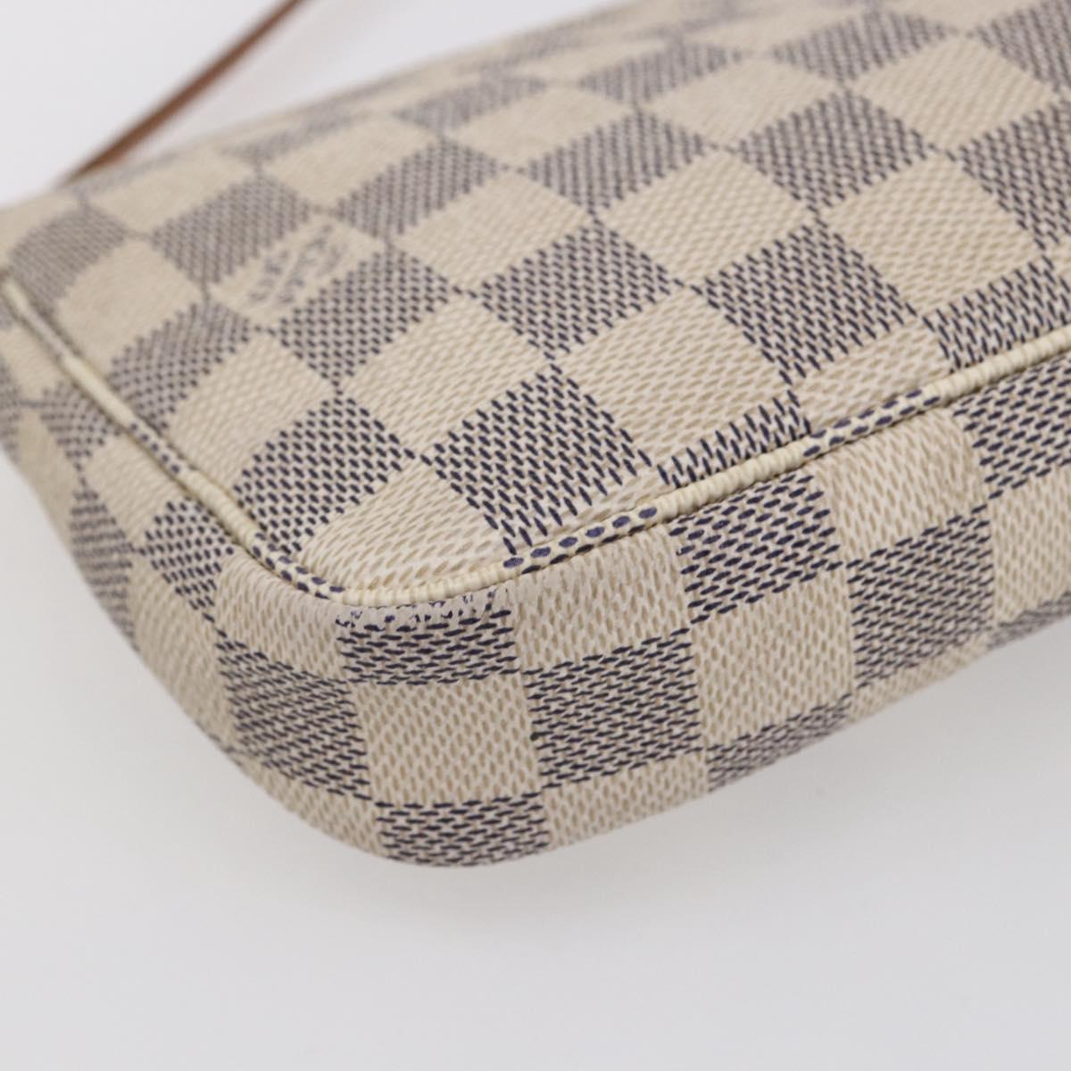 LOUIS VUITTON Damier Azur Pochette Accessoires Pouch N51986 LV Auth 154859
