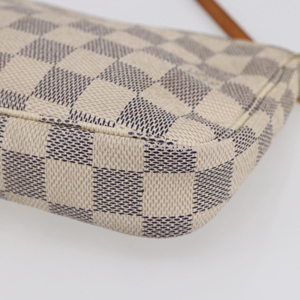 LOUIS VUITTON Damier Azur Pochette Accessoires Pouch N51986 LV Auth 154859
