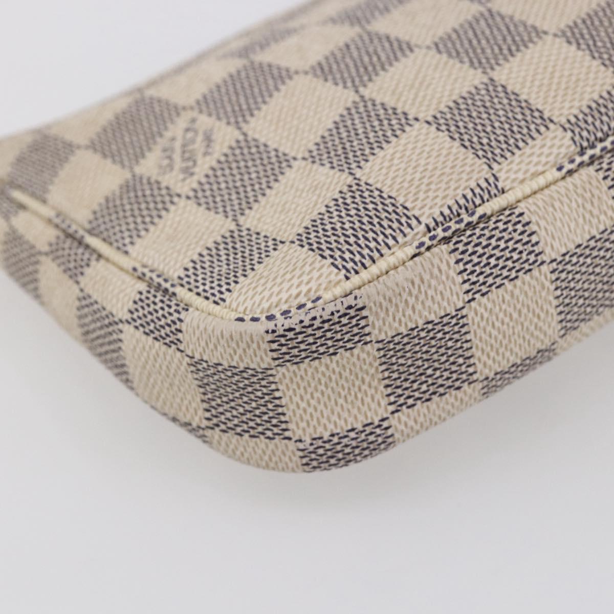 LOUIS VUITTON Damier Azur Pochette Accessoires Pouch N51986 LV Auth 154859