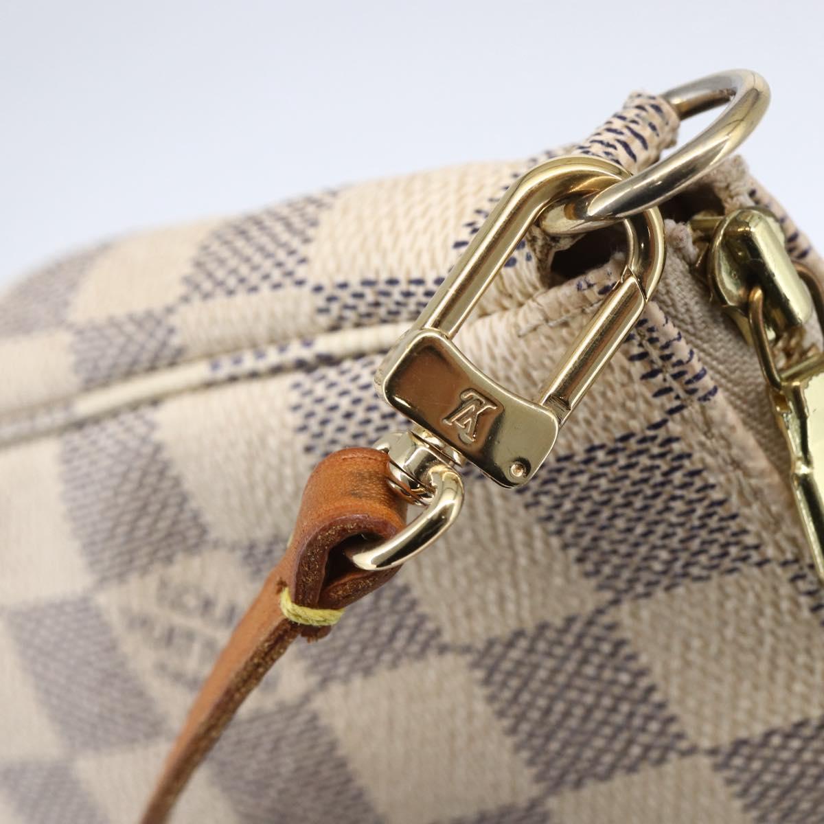 LOUIS VUITTON Damier Azur Pochette Accessoires Pouch N51986 LV Auth 154859