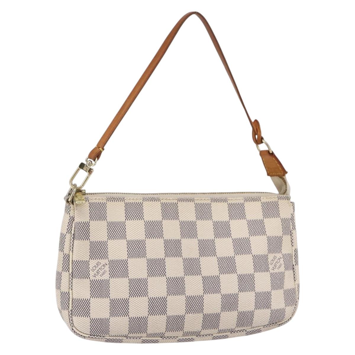 LOUIS VUITTON Damier Azur Pochette Accessoires Pouch N51986 LV Auth 154859